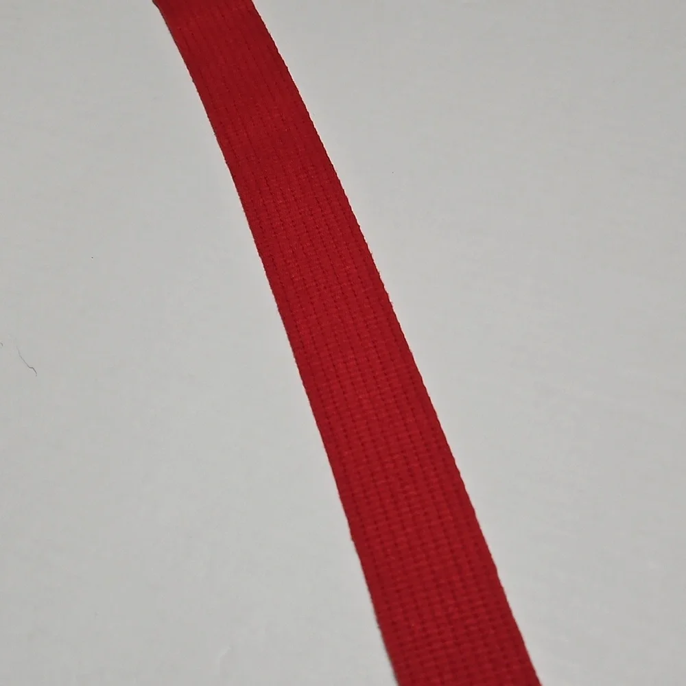 Elegant Wide Red Adjustable Belt with Silver Buckle Size M